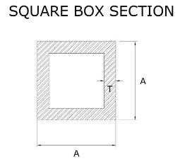 Square Box Section Drawing
