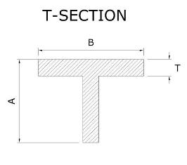 T Section Drawing