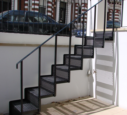 Steel staircase